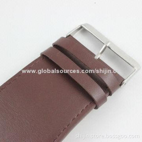 Fashion wooden watch with square case/genuine leather strap, Japan quartz movement, made in China